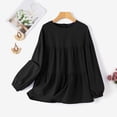 thumbnail image 4 of ZANZEA Women Long Sleeve O Neck Shirt Tee Tiered Tops Casual Loose Solid Blouse, 4 of 6