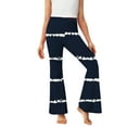 thumbnail image 6 of Ugoldhm Girls Striped Flare Pants - Elastic Waist Bell Bottom Trousers French Retro Style (5-16Y), 6 of 6