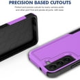 thumbnail image 6 of for Samsung Galaxy S22 Case: Dual Layer Protective Heavy Duty Cell Phone Cover Shockproof Rugged with Screen Protector - Military Protection Bumper Tough - Samsung Galaxy S22 5G 2022, 6.1 inch, Purple, 6 of 15