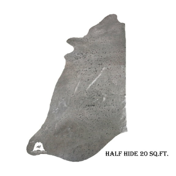 Silver Metallic Washed COWHIDE Size: 20 Sq.Ft. Premium Cow Hide Rug