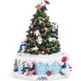 thumbnail image 2 of Elanze Designs Christmas Tree Penguin Igloo Musical Carousel Plays Jingle Bells, 2 of 6