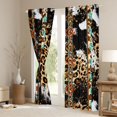 thumbnail image 3 of Erosebridal Tribal Aztec Black Out Curtains, Leopard Cheetah Print Curtains Pack of 2 (42x63 Each), 3 of 6