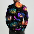thumbnail image 4 of JGNGSHN Men Halloween T Shirts Long Sleeve Funny Spooky Season Pumpkins Graphic Shirt Casual Fashion Tees Blouses Party Clothes, 4 of 7