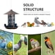 thumbnail image 5 of Comedero para pájaros al aire libre con colgante de hierro | Patrón hueco azul | Resistente a la intemperie, Inoxidable, 18x18x50 cm | Fácil recarga, jardín decorativo | Estación de alimentación de, 5 of 6