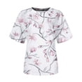 thumbnail image 5 of Dyegold Women's Summer Short Sleeve Tshirts Crew Neck Floral Printed Tunic Tees Trendy Casual Loose Plus Size Tops Blouse, 5 of 6