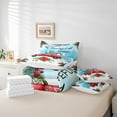 thumbnail image 6 of Castle Fairy Red Truck 7-Piece Twin Bedding Sets for Teens,Floral Berry Bedding Comforter Set,Merry Christmas Breathable Sheet Sets,Microfiber Bedroom Decor, 6 of 8