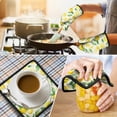 thumbnail image 4 of Lemon Kitchen Oven Mitt and Pot Holder Sets 2 Pcs for Baking, Cooking and Grilling, Heat Resistant Up To 392 °F, 4 of 7
