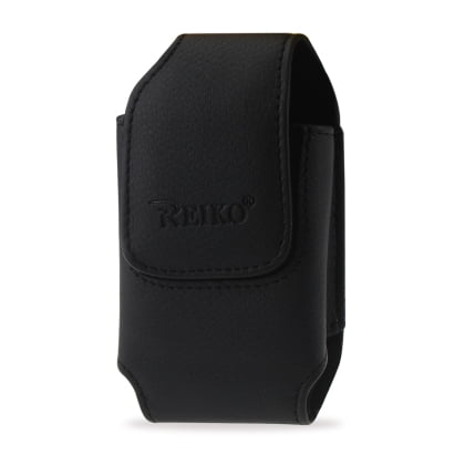 Leather Treo Smartphone - VERTICAL LEATHER POUCH TREO 650-BLACK WITH LOGO INNER SIZE: 4.4X2.3X0.9INCH