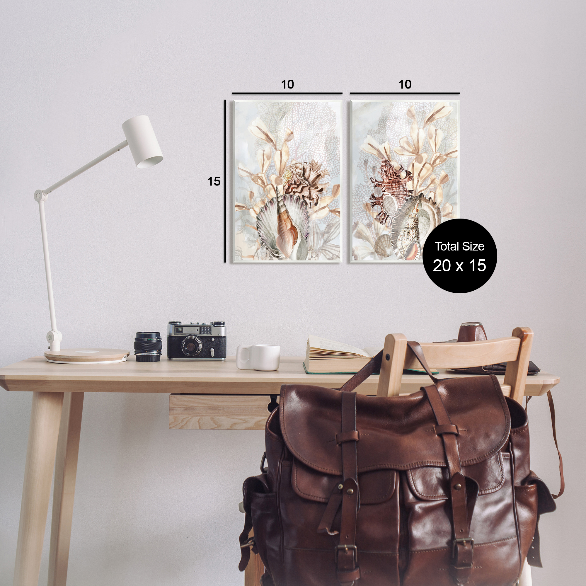 Stupell Industries Grey & Beige Sea Life Animals & Insects Painting Unframed Art Print Wall Art, 10 x 15