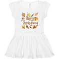 thumbnail image 3 of Inktastic Happy Thanksgiving Fall Leaves in Autumn Colors Girls Toddler Dress, 3 of 5