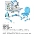 thumbnail image 5 of Hicess 2Pcs/Set Premium Kids Study Desk Chair Set,Height Adjustable Children School Study Table Chair Set with Astronaut Pattern,Ergonomic Desk Chair with Large Writing Board, Bookshelf and Drawer, 5 of 5