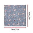 thumbnail image 3 of Bufandas de gasa para mujer - 27.6 X27.6 - Pañuelo cuadrado con estampado floral Pañuelo para el cuello Pañuelo para el cuello Azul polvoriento 70x70cm/27.6x27.6 inches(LxW), 3 of 5