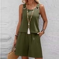 thumbnail image 2 of 2 Piece Outfits Summer,Womens 2 Piece Set Summer Lounge Outfits Casual Sleeveless Tops Matching Sets Jogging Suits, 2 of 5