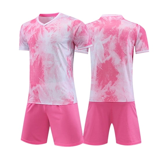 WAYUTE Boys Children's Football Uniform Set Short Sleeve V Neck Youth Team Uniform for Kids Sports Athletic Sets Casual Clothing Sets