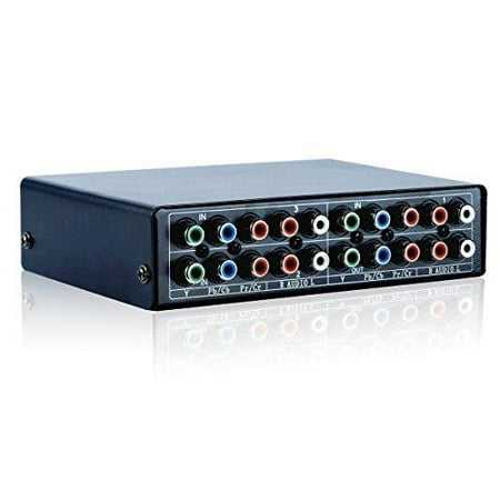Av Splitter Box 3 Port Component AV Video Switch Box Hub Splitter RGB Selector Converter 3 Input 1 Output for Xbox 360 Wii PS2 PS3 DVD ()