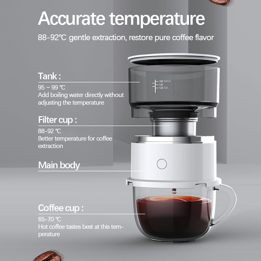 Portable 600W Coffee Maker Auto Drip Large Capacity Office Coffee Maker  N5W6