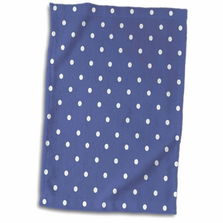 3dRose Dark blue polka dot pattern - stylish small white dots - retro ...