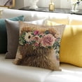 thumbnail image 3 of SHANXI Cute Animals Throw Pillow Cover with Rose Flower Pillow Cases 12x12in, 3 of 5