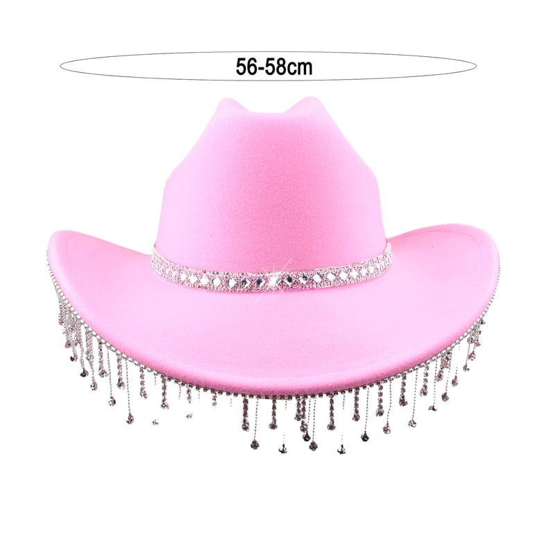 Bridal Cowgirl Hat for Women Rhinestone Cowboy Hat Unique  display picture 2
