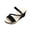 Black, variant on Women's Wedge Platform Sandals: Espadrille Dressy Comfortable Summer Open Toe Ankle Strap Buckle Women Sandal Green 39