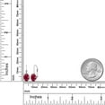 thumbnail image 6 of Gem Stone King 3.20 Ct Oval Red Ruby 925 Sterling Silver Earrings, 6 of 6