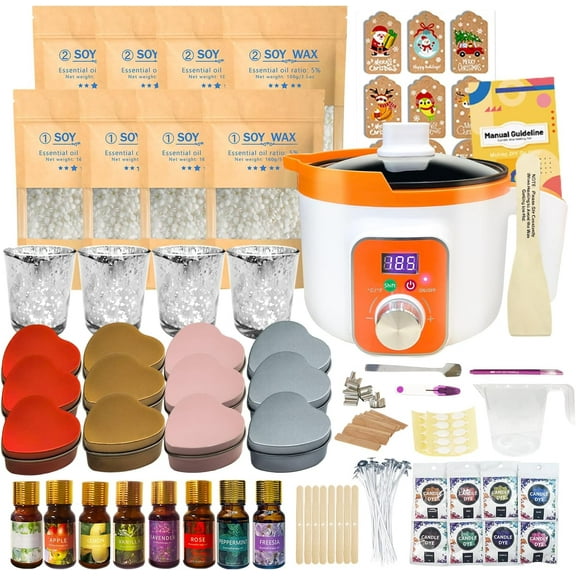 Candle Making kit (Orange, 2.2lbs Candle Making kit)