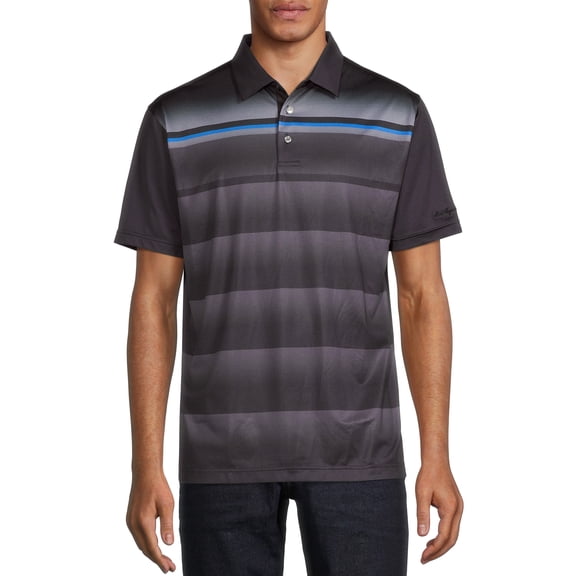 Ben Hogan Men's and Big Men's Performance Short Sleeve Fading Print Golf Polo Shirt, up to 5XL