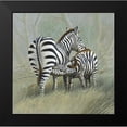 thumbnail image 2 of Weenink, Jan 20x20 Black Modern Framed Museum Art Print Titled - Two zebras, 2 of 5