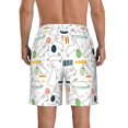 thumbnail image 3 of KLL Easter Rabbit Men's Casual Summer Beach Shorts Hawaiian Shorts with Pockets-Medium, 3 of 5