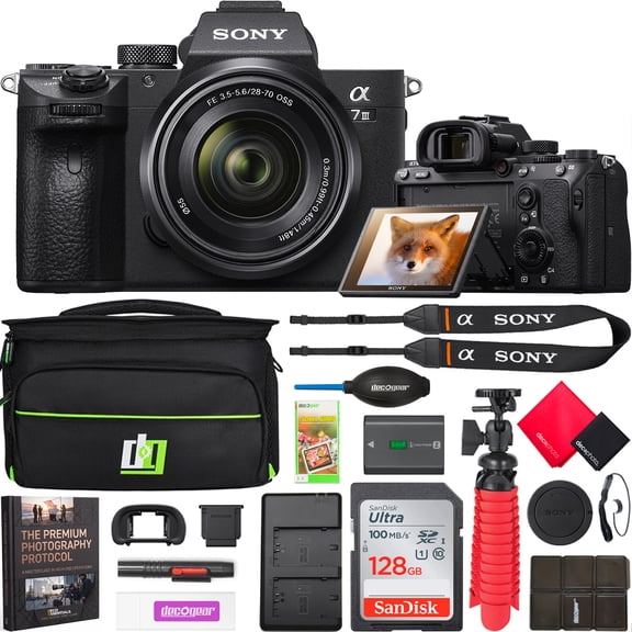 Sony a7III Full Frame Mirrorless Camera with 28-70mm F3.5-5.6 Lens Bundle