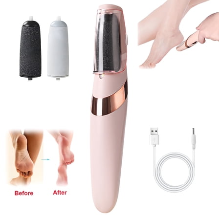 ACDANC Electric Feet Callus Remover,Rechargeable Electric Foot File for Men & Women,Portable Foot Scrubber File Foot Care for Dead Skin,Pink