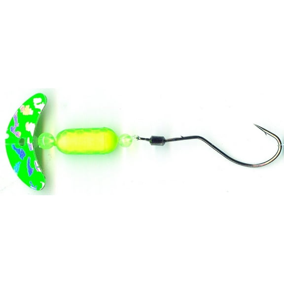 Mack's Lure Smile Blade Spindrift Walleye 1 Green Silver Tiger/Chartreuse Green Scale, Fishing Swivels