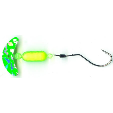 Mack s Lure Smile Blade Spindrift Walleye 1 Green Silver Tiger/Chartreuse Green Scale Fishing Swivels