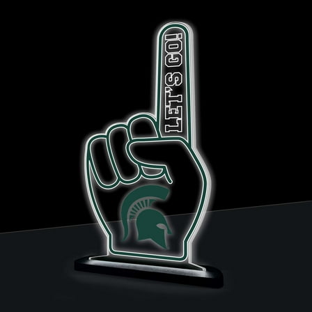 Michigan State Spartans 10" LED Tabletop Foam Finger Desklite Sign
