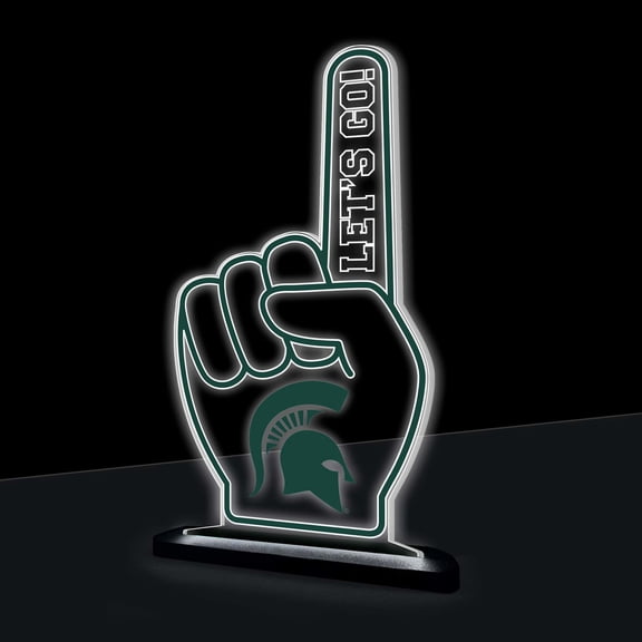 Michigan State Spartans 10" LED Tabletop Foam Finger Desklite Sign