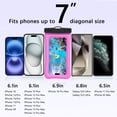 thumbnail image 2 of YINLAI Waterproof Phone Pouch,IPX8 Water Proof Cell Phone Dry Bag for Beach,Waterproof Phone Case for iPhone 16 15 14 13 12 Pro Max, for Samsung Galaxy S25/S24 up to 7.5",[1 Pack]Hot Pink, 2 of 8