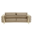 thumbnail image 5 of homeroots 518572 72 in. Velvet Love Seat - Beige & Gold, 5 of 5