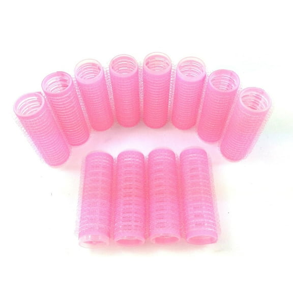 12 Pcs Hair Rollers Curlers,Self Grip Holding Rollers,Small Size Hairdressing Curlers,Gripping Sticky Rollers,Hair Design Sticky Cling Style for DIY or Hair Salon,Random Color(15mm/0.6in)
