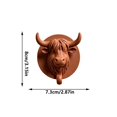 thumbnail image 3 of ZhangC Highland Cow Head Wall Hook, 3 Inch Decorative Plastic Coat Hook, Wall Mounted Organizer for Hats, Bags, Towels and Keys, Farmhouse Entryway Home Decor, 3 of 9