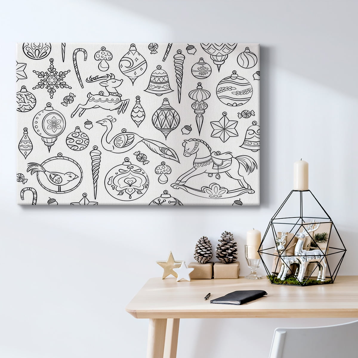 Vintage Ornaments- Gallery Wrapped Canvas