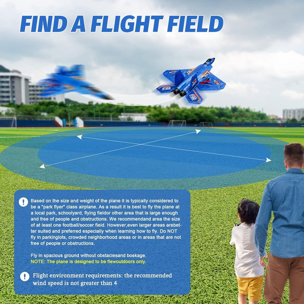 RC Plane F22 Jet 2.4G 6-Axis Gyro Remote Control Airplane Fighter Toy Gift for Kids Beginner(Red)