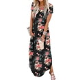 thumbnail image 1 of Vestido Jeqeocafy maxi holgado de manga corta para mujer, casual, casual, 1 of 6