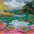 thumbnail image 2 of St Hilaire, Elizabeth 12x12 Gold Ornate Wood Framed with Double Matting Museum Art Print Titled - River Morning, 2 of 4
