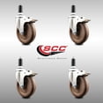 thumbnail image 2 of 5 Inch 316SS High Temp Glass Filled Nylon 1-3/8 Inch Stem Caster Set Lock Brake, 2 of 2