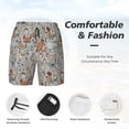 thumbnail image 5 of Lsque Mens Swim Trunks Funny Chicken Pattern - Bathing Suit Compression Liner - Beach Swim Shorts Swimwear - (S-3XL) - Stretch Quick Dry -Small, 5 of 9