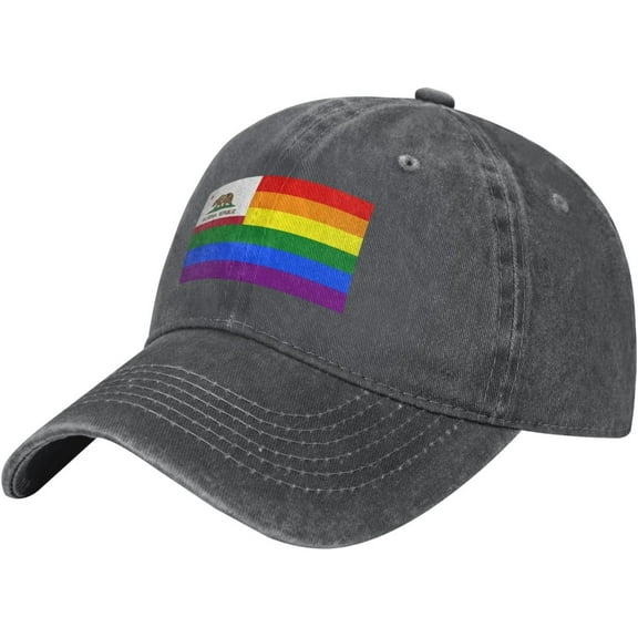 Pride Rainbow LGBT Flag of California Baseball Cap Women Men Hat Vintage Trucker Sun Hat Dad Cowboy Hats