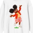 thumbnail image 6 of Sesame Street Gabrielle Crew Neck Long Sleeve White Adult Sweatshirt, 6 of 7