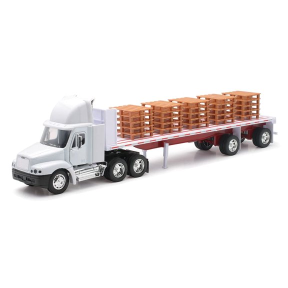 New Ray Freightliner Century Class Flatbed Truck 1:32 Scale Die Cast Model White