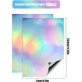 thumbnail image 4 of 10 hojas de papel adhesivo holográfico A4, envoltura de vinilo imprimible, papel de arcoíris de vinilo impermeable de secado rápido para impresora láser y de inyección de tinta ER, 4 of 5
