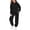 Black, variant on Grblisyd Girls 2 Piece Outfits Sweatsuit Boys Athletic Hooded Sweatshirt And Sweatpants Fall Winter Casual Tracksuit Sets